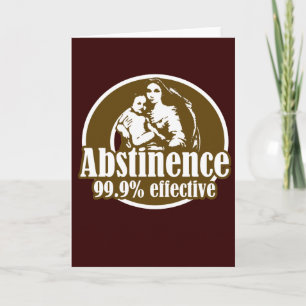 Carte Abstinence Humour religieux efficace à 99 %