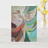 Carte Abstract angel (Fleur jaune)