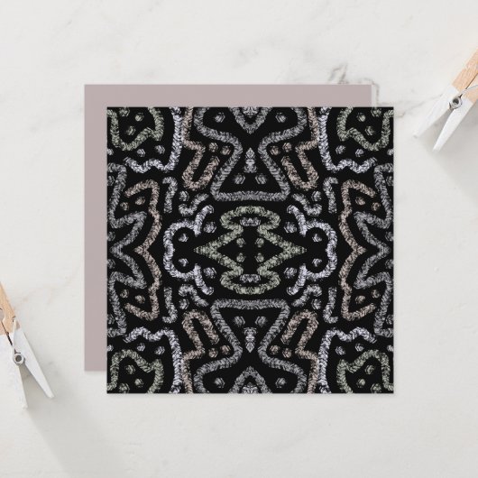 Carte Abstract Arrow Grunge Pattern And Soft Pastels (Devant/Arrière en situation)