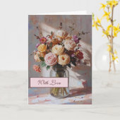Carte Abstract Florals Greeting Card (Fleur jaune)