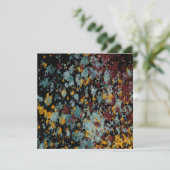 Carte Abstract Graffiti Splatter Painting Art On Black (Debout devant)