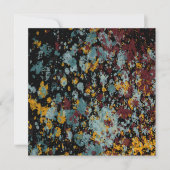 Carte Abstract Graffiti Splatter Painting Art On Black (Devant)