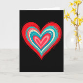 Carte Abstract Painted Heart Valentine Love Art (Fleur jaune)