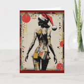 Carte Abstract Pop Art Woman Christmas Card Custom (Devant)