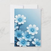 Carte Abstract Pretty Blue Flowers  (Devant)