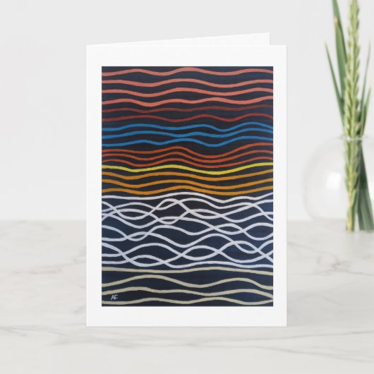 Carte Abstract Seafront Painting by Alfred Fox (Devant)