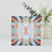 Carte Abstract Split Ends Pattern And Soft Pastels (Debout devant)