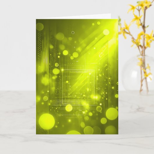 Carte Abstract yellow lights and shapes (Fleur jaune)