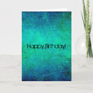 Carte Abstrait bleu et vert, Joyeux anniversaire !