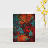 Carte Abstrait Cool coloré moderne Motif artistique (Fleur jaune)