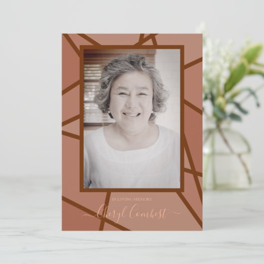 Carte Abstrait Dans Les Funérailles De Mémoire Amoureuse (Debout devant)