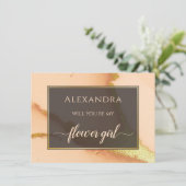 Carte Abstrait de corail moderne 💡 Mariage d'huile d'en (Debout devant)