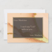 Carte Abstrait de corail moderne 💡 Mariage d'huile d'en (Dos)