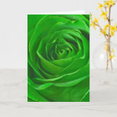 Carte Abstrait Emerald Green Rose Center Photographie (Fleur jaune)