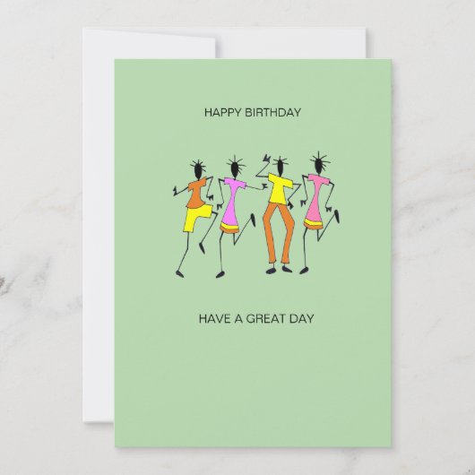 Carte Abstrait, Fête fantastique Heure Anniversaire (Devant)