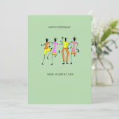 Carte Abstrait, Fête fantastique Heure Anniversaire (Debout devant)