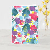 Carte Abstrait floral (Fleur jaune)