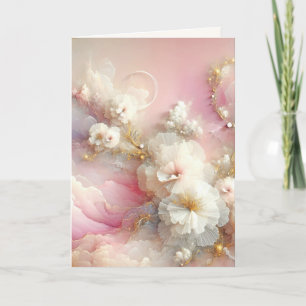 Carte Abstrait floral de Tulle contemporain