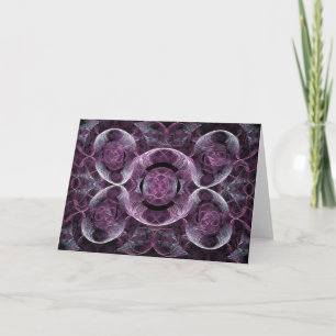 Carte Abstrait fractal de sensibilisation au pourpre