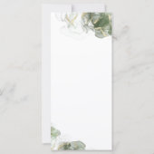 Carte Abstrait Gold Muted Sage Green (Dos)