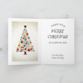 Carte Abstrait moderne belle famille d'arbre de Noël (Intérieur)