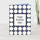 Carte Abstrait moderne personnalisé Joyeux anniversaire (Devant)