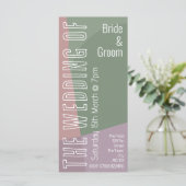 Carte abstrait pastel personnalisé rose vert lavande (Debout devant)