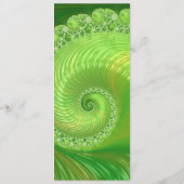Carte Abstrait Signet de fractale de la spirale verte mo (Dos)