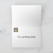 Carte Abstrait sunburst, coloré, personnalisé, unique (Intérieur)