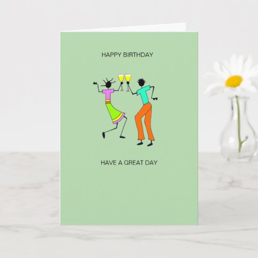 Carte Abstrait, Super Cheers Anniversaire (Petite plante)