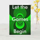 Carte Abstrait vert clair Motif Kaleidoscope Super (Fleur jaune)