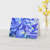 Carte Abstraite Blue Dutch Iris Flowers (Fleur jaune)
