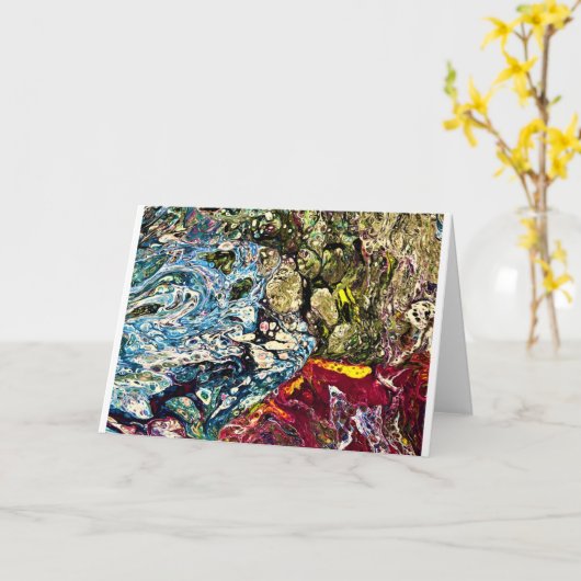 Carte Abstraite Color Study 47 (Fleur jaune)