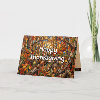 Carte Abstraite Cubique d'Automne pour Thanksgivin