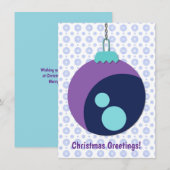 Carte Abstraite de Noël de l'homme de neige (Devant / Derrière)