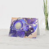 Carte Abstraite de note d'encre d'alcool orange vi (Dos)