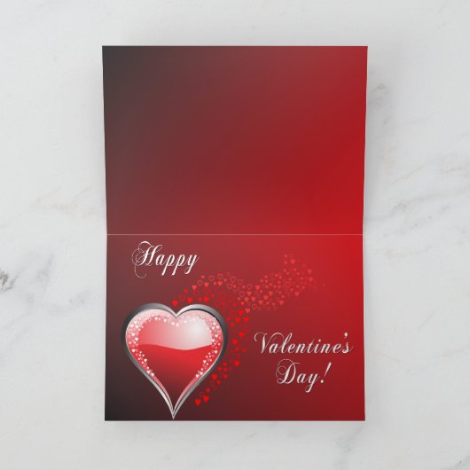 Carte Abstraite de Saint-Valentin Red Heart (Intérieur)