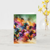 Carte Abstraite Encre d'alcool Wiener Races (Fleur jaune)