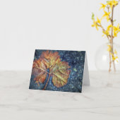 Carte Abstraite feuille feuille (Fleur jaune)