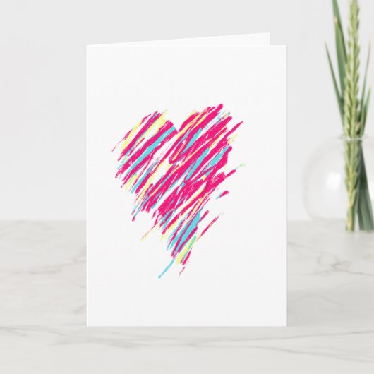 Carte Abstraite Heart Valentine's Day (Devant)