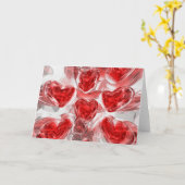 Carte abstraite Hearts Afire (Fleur jaune)