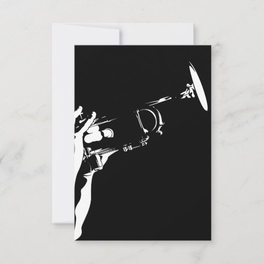 Carte Abstraite Jazz Trumpet RSVP (Devant)