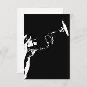 Carte Abstraite Jazz Trumpet RSVP (Devant / Derrière)