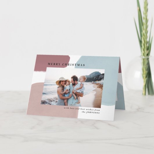 Carte Abstraite photo de vacances peinte en couleur (Devant)