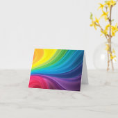Carte Abstraite Rainbow Swirl Note (Fleur jaune)