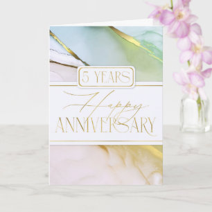 Carte Abstraite souple 5e anniversaire de l'employ