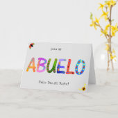 Carte ABUELO Bold Geometry Boho Father’s Day Card (Fleur jaune)