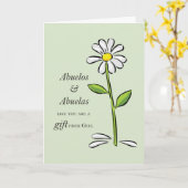Carte Abuelo et Abuela Don de God Daisy Religieux (Fleur jaune)