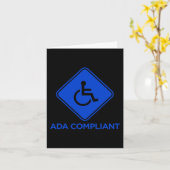 Carte Ac Conformité ADA Accessibilité Désactivée Conform (Fleur jaune)