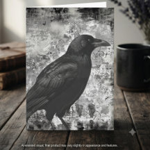 Academia Sombre Art de Corbeau en Gris délabré